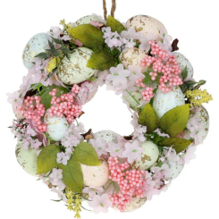 Аксессуары для праздников - Декоративный венок подвесной Pink Flowers Ø24cm Bona DP118232