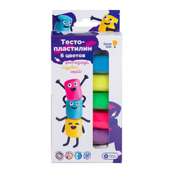 Наборы для лепки - Набор для лепки Genio Kids Тесто-пластилин 6 цветов (TA1090)