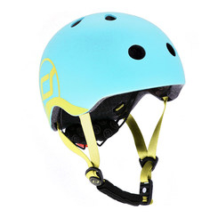Защитное снаряжение - Детский шлем Scoot & Ride Голубика 51 – 55 см с фонариком (SR-181206-BLUEBERRY_S)