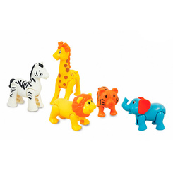 Фігурки тварин - Ігровий набір Kiddieland Дикі тварини тріскачки (054106)