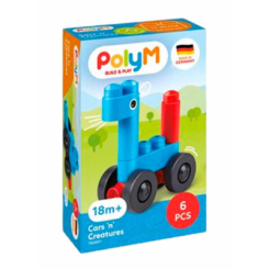 Блокові конструктори - Конструктор PolyM Машинки і звірята (760001)