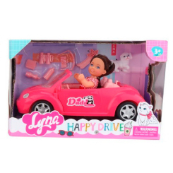 Куклы - Игровой набор Shantou Yisheng Кукла Лия в автомобиле брюнетка (4610/1)