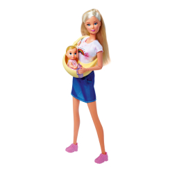 Куклы - Кукольный набор Steffi & Evi Love Штеффи с малышом в слинге (5733538)