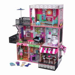 Меблі та будиночки - Ляльковий будиночок KidKraft Бруклінська квартира у стилі лофт із ефектами (65922)