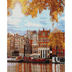 Товари для малювання - Картина за номерами Brushme Осінній Амстердам (DBS1046)