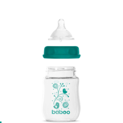 Пляшечки, соски та аксесуари - Скляна пляшечка Baboo Антиколікова 150 мл (3-122)