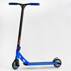 Самокаты - Самокат трюковый Best Scooter Freestyle Pro HIC-система пеги алюминиевый диск и дека колёса PU Blue (115641)