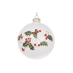 Аксессуары для праздников - Елочный шар BonaDi 10 см Белый (118-053) (MR62969)