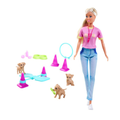 Куклы - Игровой набор Steffi & Evi Love Штеффи Тренировочная площадка для собачек (5733991)
