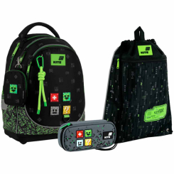 Рюкзаки та сумки - Шкільний набір Kite Education Pixel (SET_K26-724S-4)
