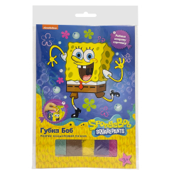 Товари для малювання - ​Набір для розпису кольоровим піском Перо Губка Боб (123612)