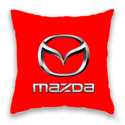 Подушки - Подушка с принтом Подушковик "Mazda 2" 32х32 см Красный (hub_b8210i)
