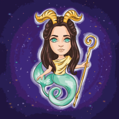 Товари для малювання - Картина за номерами Art Craft Знаки зодіаку Козеріг 40 х 40 см (10093-AC)