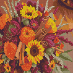 Мозаика - Алмазная картина Strateg Осенний букет 30 х 30 см (FZ3030-37) Мозаика - Алмазная картина Strateg Осенний букет 30 х 30 см (FZ3030-37)