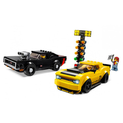 Конструкторы LEGO - Конструктор LEGO Speed champions Автомобили 2018 Dodge Challenger SRT Demon и 1970 Dodge Charger R/T (75893)
