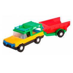 Машинки для малюків - Машинка Wader Авто-сафарі з причепом (39006)