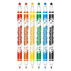Канцтовари - Фломастери двосторонні Colorino Fibre Pens 6 шт і 6 кольорів (13437PTR / 1) (13437PTR/1)