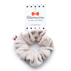 Бижутерия и аксессуары - Резинка Glamurino плюшевая M бежевая (6041.3)
