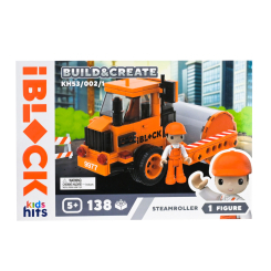 Конструктори з унікальними деталями - Конструктор IBLOCK Build & create Steamroller 138 деталей (KH53/002/1)