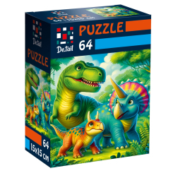 Пазлы - Пазл De.tail Доисторические друзья 64 детали (DT1234-08)