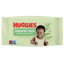 Пелюшки та серветки - Вологі серветки Huggies Natural Care 56 шт (5029053550152)