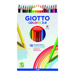 Канцтовари - Олівці кольорові Fila Giotto Colors 3.0 18 кольорів (277800)