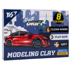 Набори для ліплення - Пластилін Yes Drift King 8 кольорів (540660)