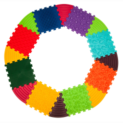 Развивающие коврики - Массажный коврик Ortek Пазлы 8 элементов + 8 треугольников (2000000127323)