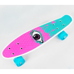 Пенніборди - Скейт Пенні борд Best Board Pink Eye Різнокольоровий (97406)