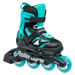 Ролики детские - Роликовые коньки Rollerblade Microblade черно-голубые размер 36.5-40 (8059791073214)