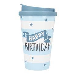 Чашки, склянки - Склянка Top Model Happy birthday із кришкою 350 мл (042180/19)