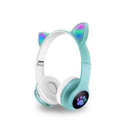 Портативные колонки и наушники - Полноразмерные наушники беспроводные Cat Headset M23 Bluetooth Зеленые (CPK 7695/1)