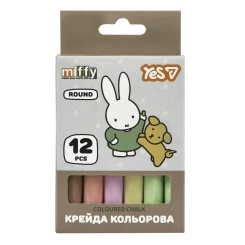 Мел цветной Yes Miffy круглый 12 шт (400564)