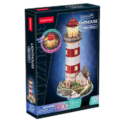 3D-пазли - Тривимірний пазл CubicFun Night edition Маяк із LED-підсвічуванням (L540h)