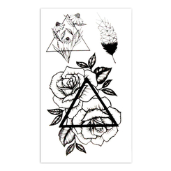Косметика - Набір тату для тіла Tattooshka Троянда в трикутнику (T-192)