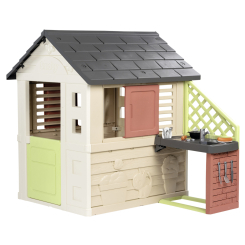 Игровые комплексы, качели, горки - Игровой домик Smoby Life Солнечный с летней кухней (7600810739)