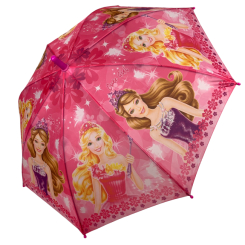 Зонты и дождевики - Детский зонт-трость с принцессами полуавтомат от Paolo Rossi розовый 031-8