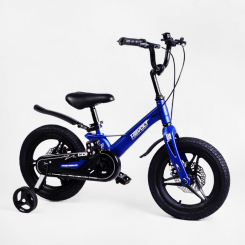 Велосипеды - Детский велосипед CORSO Revolt 14 магниевая рама дисковые тормоза Dark blue (113869)