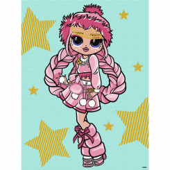 Товары для рисования - Картина по номерам Ідейка Lol Surprise OMG Fashion show La Rose со стразами 30х40 см (KHO6271)