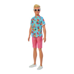 Куклы - Кукла Barbie Fashionistas Кен в рубашке с гавайским принтом (GYB04)