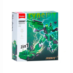 Конструктори з унікальними деталями - Конструктор Sluban Робот танк 247 деталей (M38-B1279)