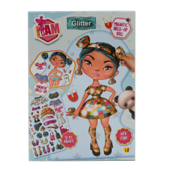 Наборы для творчества - Магнитная игра I am Одень куклу Glitter (IAM23251G)
