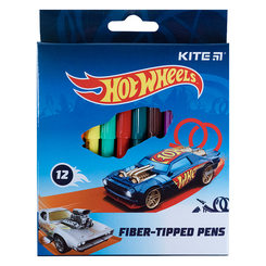Канцтовары - Фломастеры Kite Hot Wheels 12 цветов (HW21-047)