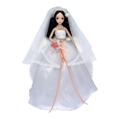 Куклы - Кукла Kurhn Счастливая пора в белом свадебном платье (6938142091027)