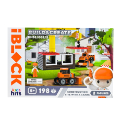 Конструктори з унікальними деталями - Конструктор IBLOCK Build & create Construction site 198 деталей (KH53/003/2)