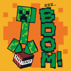 Товары для рисования - Картина по номерам с алмазной мозаикой Santi Майнкрафт Крипер Бум 25 х 25 см (954932)