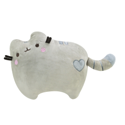 Мягкие животные - Мягкая игрушка Shantou Jinxing Кот Пушин серый с синим сердечком (C46901/4)