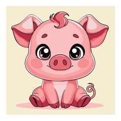Товары для рисования - Картина по номерам Qbee Поросенок 25 х 25 см (QB900-014) Товары для рисования - Картина по номерам Qbee Поросенок 25 х 25 см (QB900-014)
