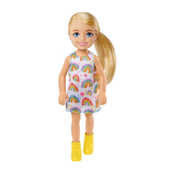 Ляльки - Лялька Barbie Челсі та друзі Блондинка у сукні з веселкою (DWJ33/HGT02)
