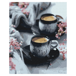 Товари для малювання - Картина за номерами Brushme Кава в чашках (BS52053) Товари для малювання - Картина за номерами Brushme Кава в чашках (BS52053)